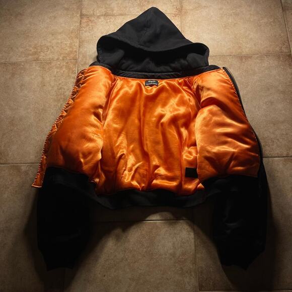 Vetements Style Japanese Brand Arabic Embroidery Bomber Jacket - Picture 2 of 8